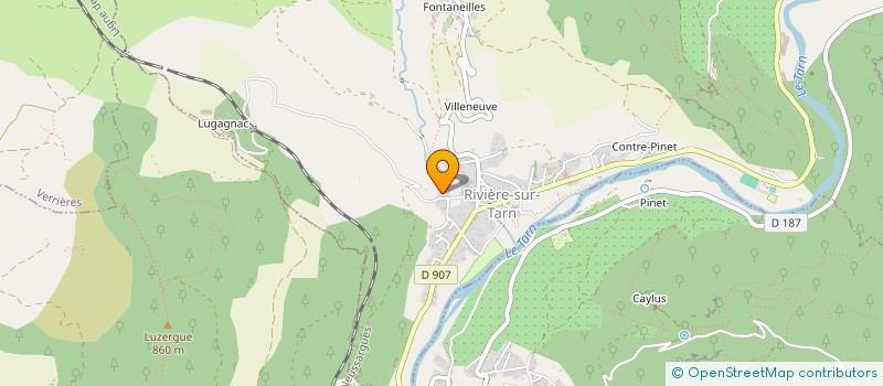 localisation de l'entreprise MONSIEUR ALAIN VAISSETTE à RIVIERE-SUR-TARN
