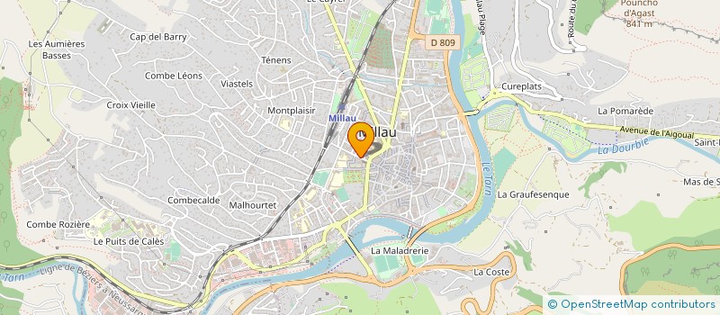 localisation de l'entreprise MONSIEUR ALAIN VANNIER  MILLAU