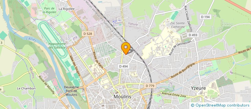 localisation de l'entreprise MONSIEUR ALAIN VAUZELLE à MOULINS