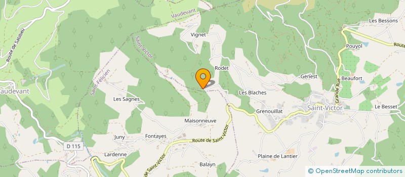 localisation de l'entreprise MONSIEUR ALAIN VERCASSON  SAINT-FELICIEN