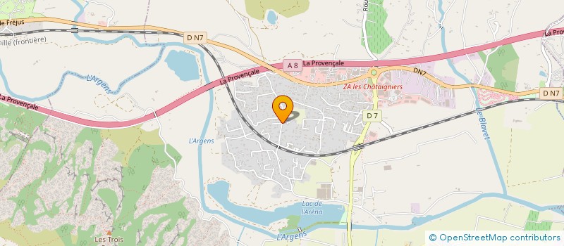 localisation de l'entreprise MONSIEUR ALAIN VILLARET à ROQUEBRUNE-SUR-ARGENS