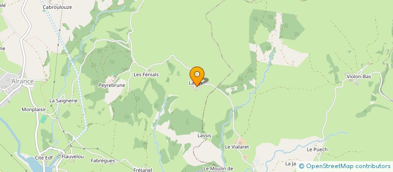 localisation de l'entreprise MONSIEUR ALAIN VIRENQUE  ALRANCE