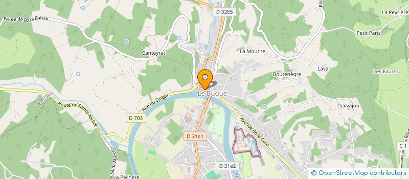 localisation de l'entreprise MONSIEUR ALAIN VIROT  LE BUGUE