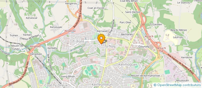 localisation de l'entreprise MONSIEUR ALAN BILLIEN  QUIMPER