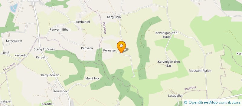 localisation de l'entreprise MONSIEUR ALAN BONNABESSE  PLOERDUT