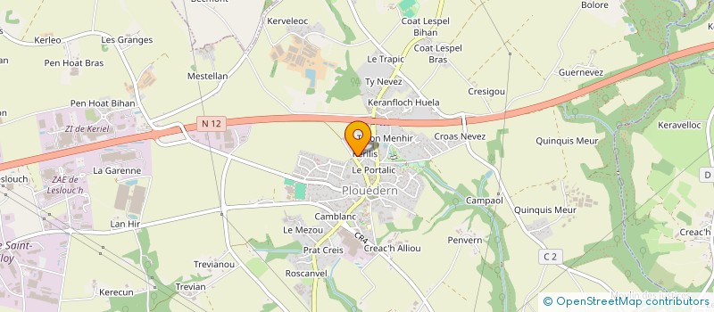 localisation de l'entreprise MONSIEUR ALAN BRETON  PLOUEDERN