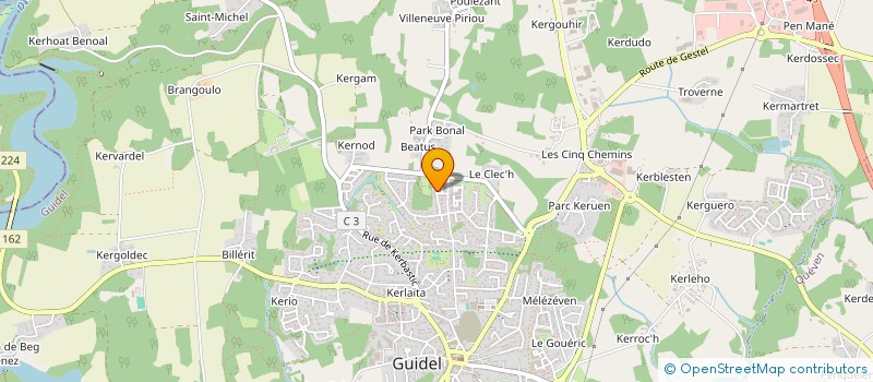 localisation de l'entreprise MONSIEUR ALAN CARRER à GUIDEL