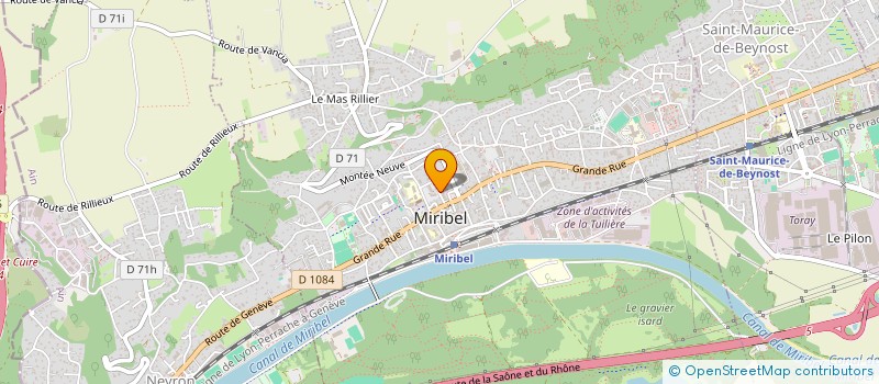 localisation de l'entreprise MONSIEUR ALAN DELCROIX  MIRIBEL