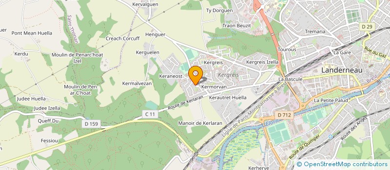 localisation de l'entreprise MONSIEUR ALAN FERELLEC  LANDERNEAU