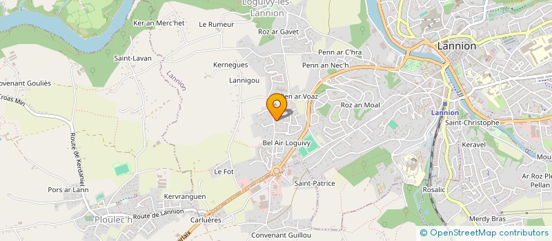 localisation de l'entreprise MONSIEUR ALAN HUIBAN  LANNION