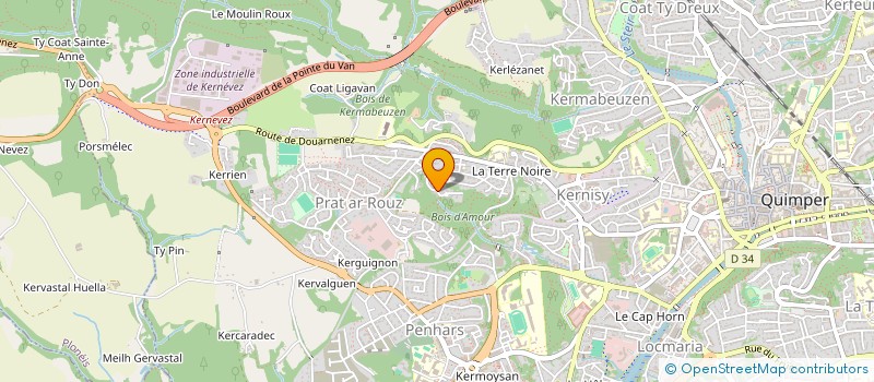 localisation de l'entreprise MONSIEUR ALAN LE BRAS  QUIMPER