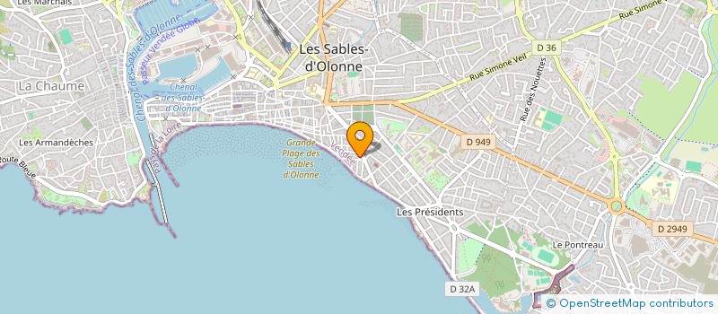 localisation de l'entreprise MONSIEUR ALAN PHILIPPE  LES SABLES D'OLONNE