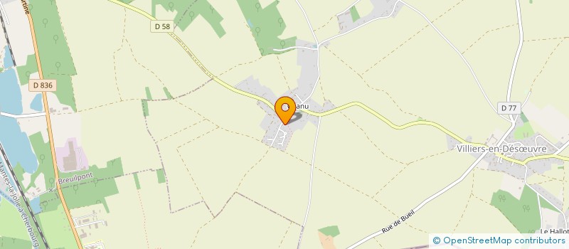 localisation de l'entreprise MONSIEUR ALAN ROUZEVAL  VILLIERS-EN-DESUVRE