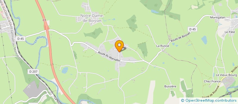 localisation de l'entreprise MONSIEUR ALBAN CAMPAGNOLA  DONZERE