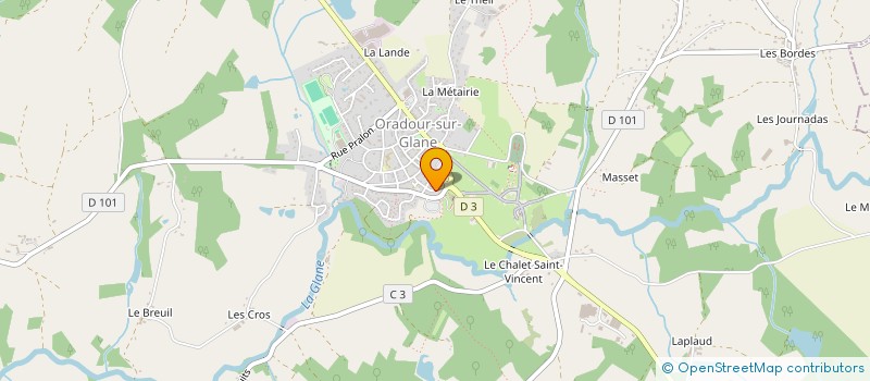 localisation de l'entreprise MONSIEUR ALBAN DE LAVERINE à ORADOUR-SUR-GLANE