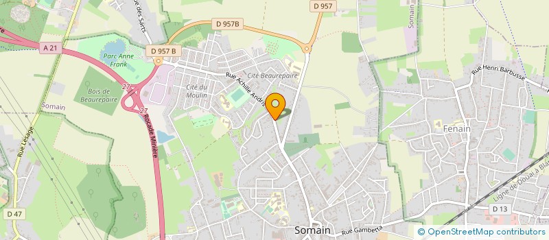 localisation de l'entreprise MONSIEUR ALBAN DEROUBAIX  SOMAIN