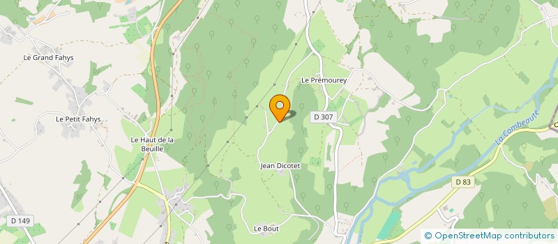 localisation de l'entreprise MONSIEUR ALBAN FAIVRE  FOUGEROLLES-SAINT-VALBERT