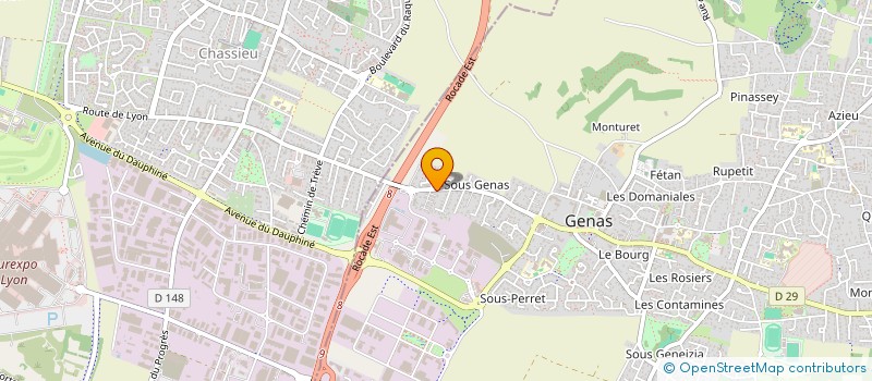 localisation de l'entreprise MONSIEUR ALBAN HONORE  GENAS