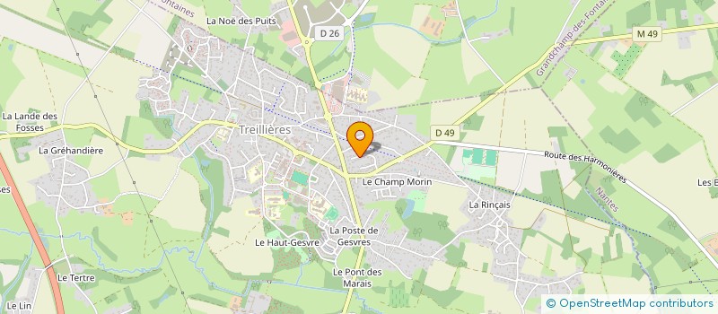 localisation de l'entreprise MONSIEUR ALBAN LEPOITEVIN-DESCOURCIERES  TREILLIERES