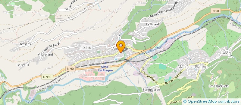 localisation de l'entreprise MONSIEUR ALBAN MARTINOD  AIME-LA-PLAGNE