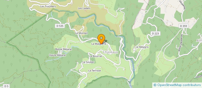 localisation de l'entreprise MONSIEUR ALBAN SAUNIER  CHAZEAUX