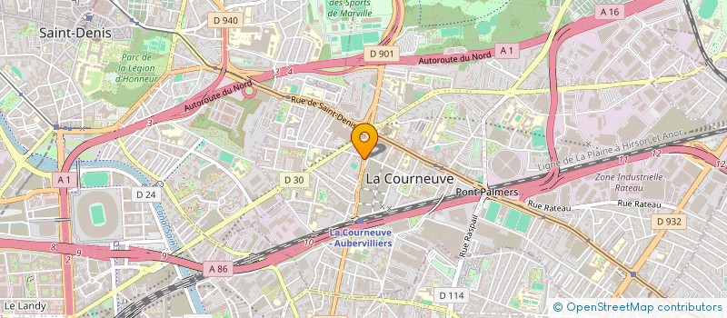 localisation de l'entreprise MONSIEUR ALBAN TANCHOUX à LA COURNEUVE
