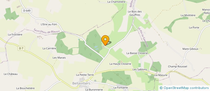 localisation de l'entreprise MONSIEUR ALBERT BIDAULT à BELLAVILLIERS