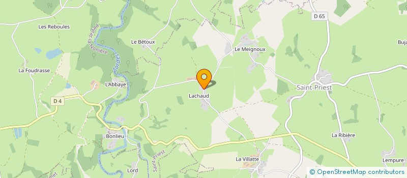 localisation de l'entreprise MONSIEUR ALBERT BONDIEU  SAINT-PRIEST