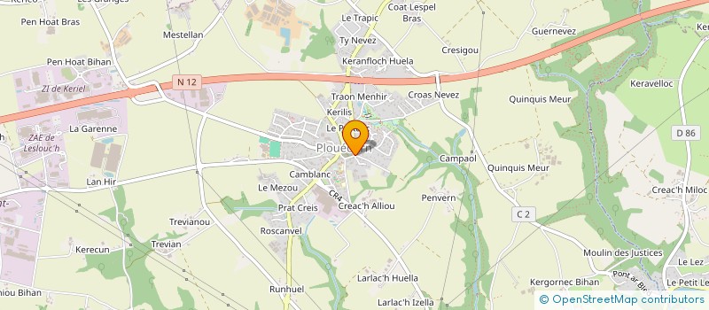 localisation de l'entreprise MONSIEUR ALBERT BOSSARD  PLOUEDERN