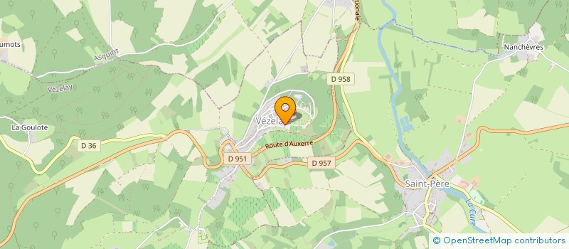 localisation de l'entreprise MONSIEUR ALBERT BRETON à VEZELAY