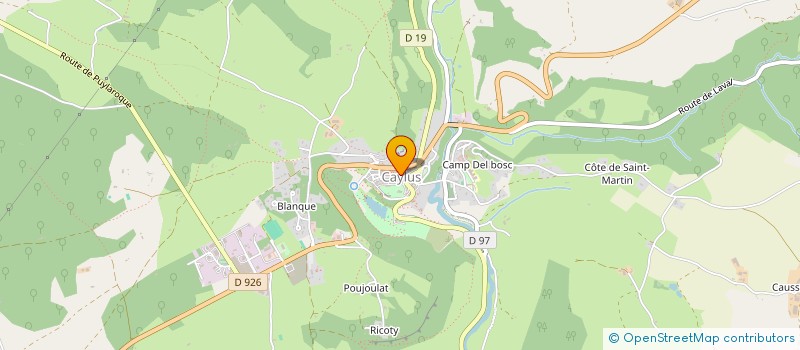 localisation de l'entreprise MONSIEUR ALBERT CAZES  CAYLUS