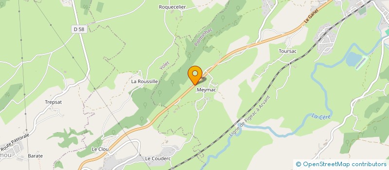 localisation de l'entreprise MONSIEUR ALBERT DELORT à POLMINHAC