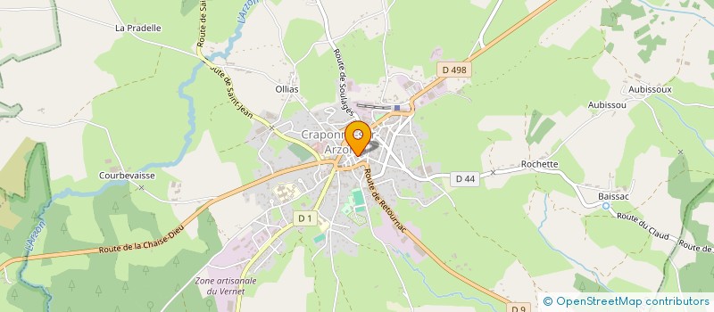 localisation de l'entreprise MONSIEUR ALBERT FERRAND à JULLIANGES