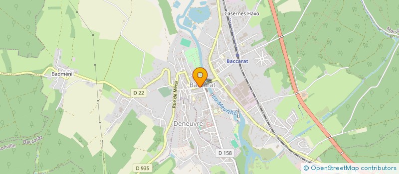 localisation de l'entreprise MONSIEUR ALBERT FOUBERT à BACCARAT