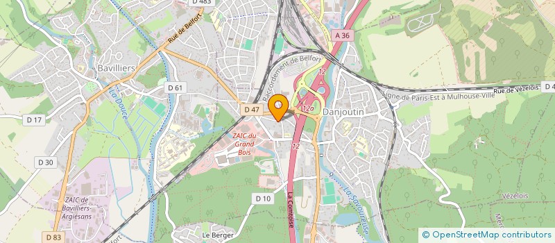 localisation de l'entreprise MONSIEUR ALBERT FREY à DANJOUTIN