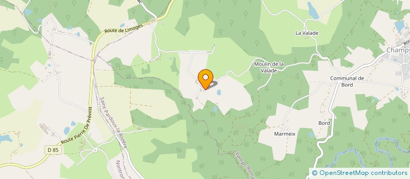 localisation de l'entreprise MONSIEUR ALBERT FRICONNET  SAINT PARDOUX LA RIVIERE