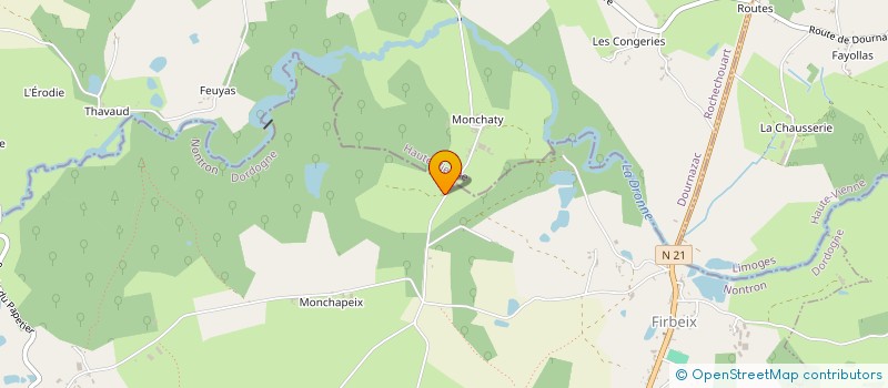 localisation de l'entreprise MONSIEUR ALBERT FRUGIER  SAINT-PRIEST-LES-FOUGERES