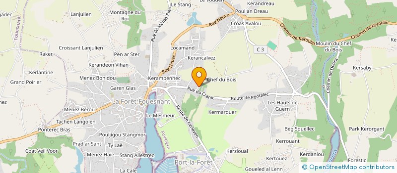 localisation de l'entreprise MONSIEUR ALBERT GUIRINEC à LA FORET FOUESNANT