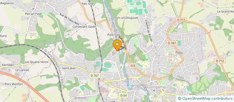 localisation de l'entreprise MONSIEUR ALBERT HAMO  GUINGAMP