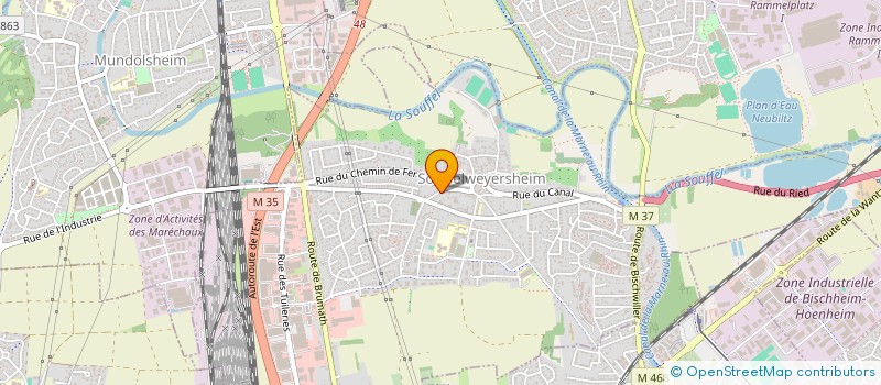 localisation de l'entreprise MONSIEUR ALBERT HOFFMANN  SOUFFELWEYERSHEIM