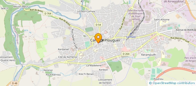localisation de l'entreprise MONSIEUR ALBERT HORTICAT à CARHAIX-PLOUGUER