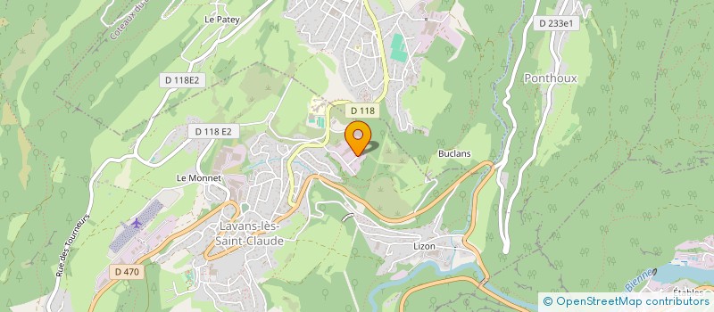 localisation de l'entreprise MONSIEUR ALBERT KLUGA  LAVANS-LES-SAINT-CLAUDE