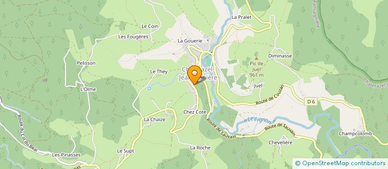 localisation de l'entreprise MONSIEUR ALBERT MARCHAND  CHALMAZEL-JEANSAGNIERE