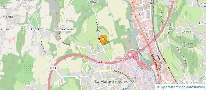 localisation de l'entreprise MONSIEUR ALBERT MARTIN à LA MOTTE-SERVOLEX