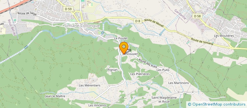 localisation de l'entreprise MONSIEUR ALBERT MARTINEZ  SIMIANE-COLLONGUE