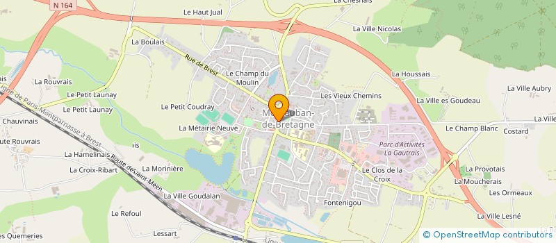 localisation de l'entreprise MONSIEUR ALBERT MORDRET  MONTAUBAN-DE-BRETAGNE