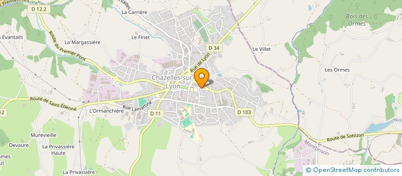 localisation de l'entreprise MONSIEUR ALBERT NEEL  CHAZELLES-SUR-LYON