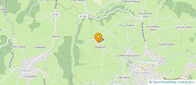 localisation de l'entreprise MONSIEUR ALBERT PALLANDRE  PANISSIERES