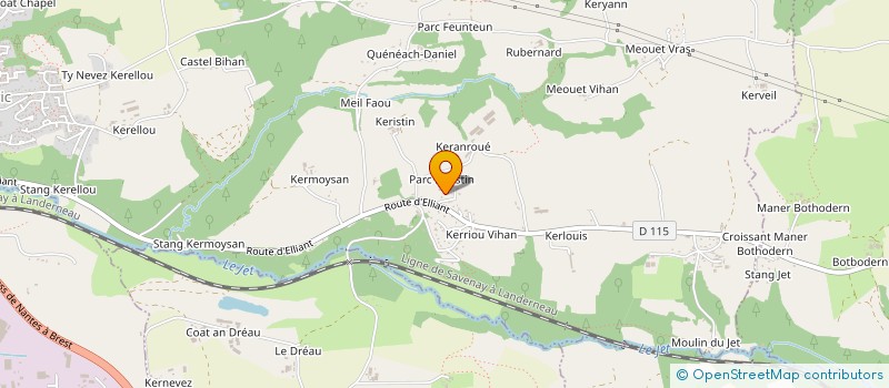 localisation de l'entreprise MONSIEUR ALBERT PERENNEC à ERGUE GABERIC