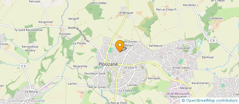 localisation de l'entreprise MONSIEUR ALBERT PICHON  PLOUZANE